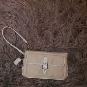 Coach Wristlet Purse - Beige